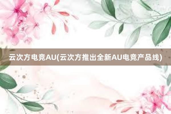 云次方电竞AU(云次方推出全新AU电竞产品线)