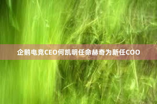 企鹅电竞CEO何凯明任命赫奇为新任COO