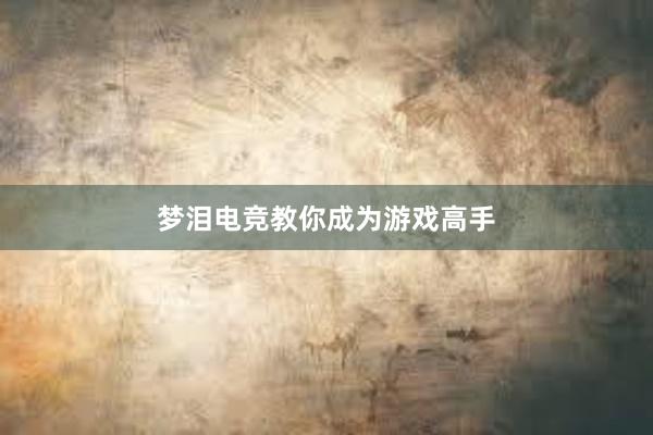 梦泪电竞教你成为游戏高手