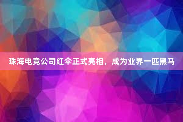 珠海电竞公司红伞正式亮相，成为业界一匹黑马